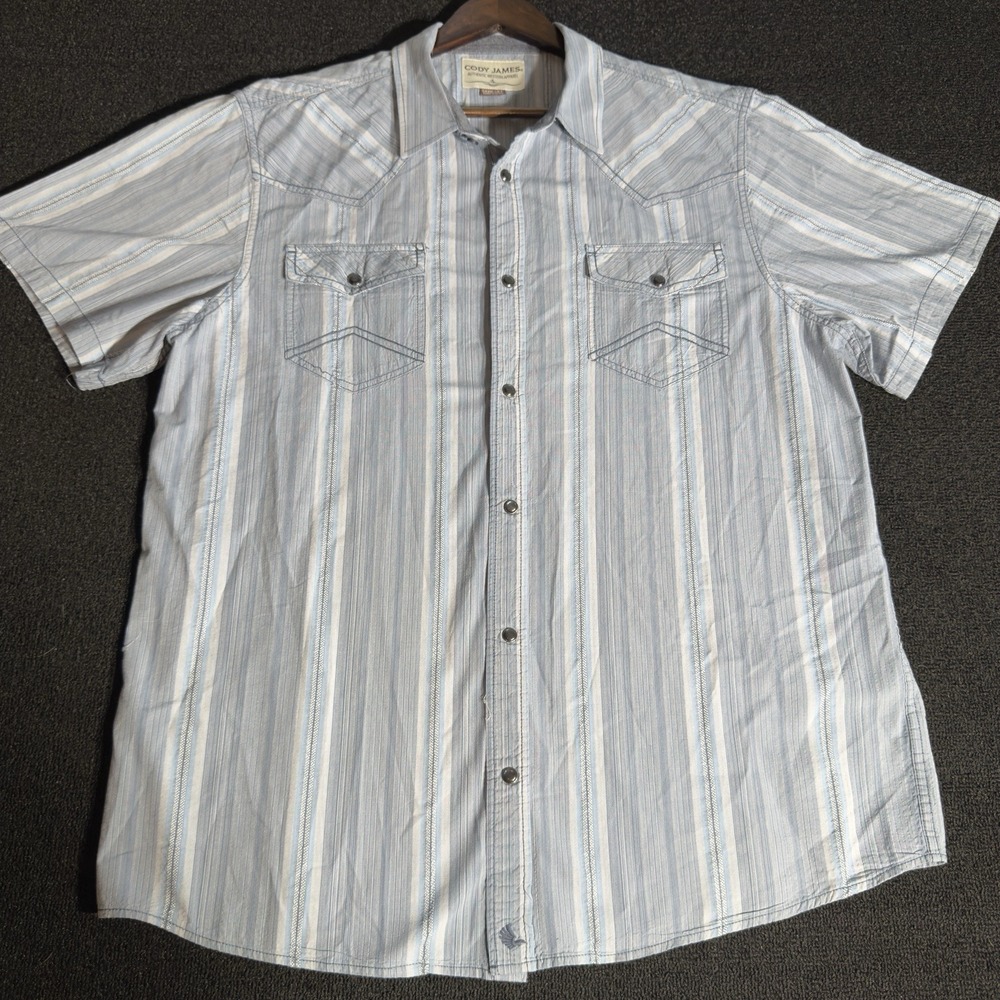 Cody‎ James Short Sleeve Men's Button Down Western Shirt XXL Excellent Condition